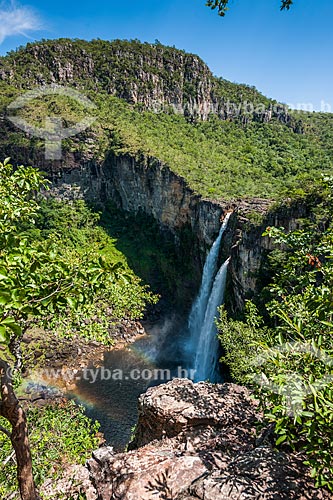  Cachoeira dos Saltos no Parque Nacional da Chapada dos Veadeiros  - Alto Paraíso de Goiás - Goiás (GO) - Brasil