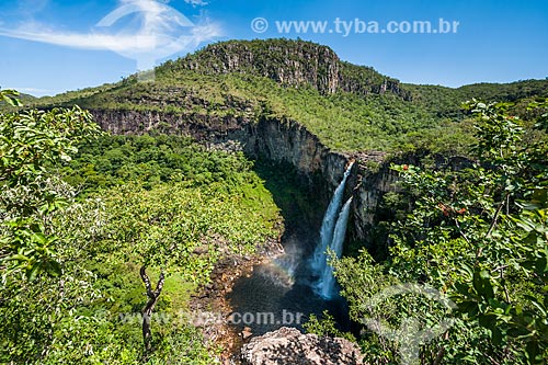  Cachoeira dos Saltos no Parque Nacional da Chapada dos Veadeiros  - Alto Paraíso de Goiás - Goiás (GO) - Brasil