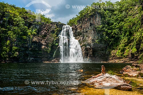  Cachoeira dos Saltos no Parque Nacional da Chapada dos Veadeiros  - Alto Paraíso de Goiás - Goiás (GO) - Brasil