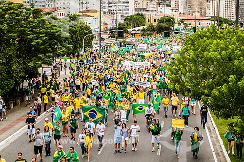  Manifestação pelo impeachment da Presidente Dilma Rousseff em 13 de março  - Florianópolis - Santa Catarina (SC) - Brasil