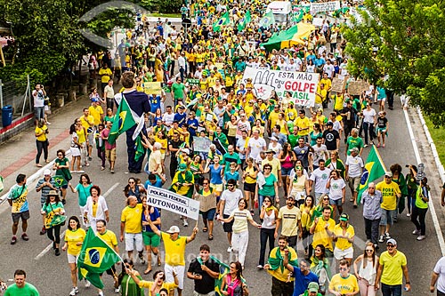  Manifestação pelo impeachment da Presidente Dilma Rousseff em 13 de março  - Florianópolis - Santa Catarina (SC) - Brasil