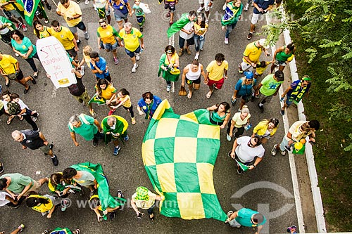  Manifestação pelo impeachment da Presidente Dilma Rousseff em 13 de março  - Florianópolis - Santa Catarina (SC) - Brasil