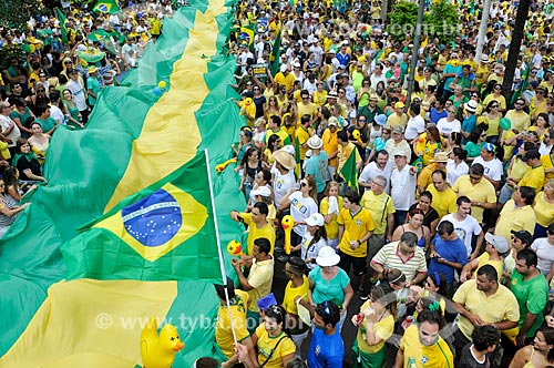  Manifestação pelo impeachment da Presidente Dilma Rousseff em 13 de março  - São José do Rio Preto - São Paulo (SP) - Brasil