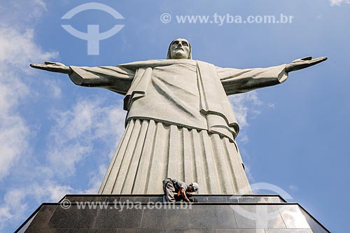  Detalhe da estátua do Cristo Redentor (1931)  - Rio de Janeiro - Rio de Janeiro (RJ) - Brasil