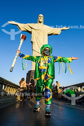  Passagem da Tocha Olímpica pelo Cristo Redentor - Cristo Redentor (1931)  - Rio de Janeiro - Rio de Janeiro (RJ) - Brasil