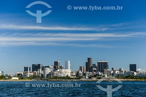  Vista de edifícios no centro do Rio de Janeiro a partir da Baía de Guanabara  - Rio de Janeiro - Rio de Janeiro (RJ) - Brasil