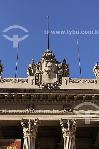  Detalhe de estátua na fachada do edifício da Assembléia Legislativa do Estado do Rio de Janeiro (ALERJ) - 1926  - Rio de Janeiro - Rio de Janeiro (RJ) - Brasil