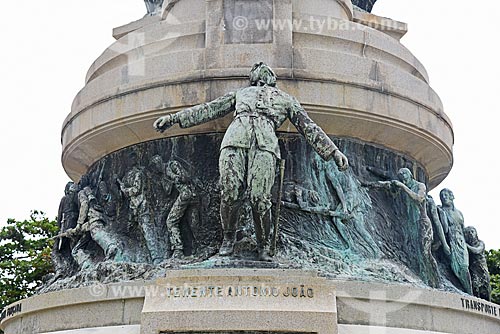  Detalhe do Monumento aos Heróis da Batalha de Laguna e Dourados - Tenente Antônio João - na Praça General Tibúrcio  - Rio de Janeiro - Rio de Janeiro (RJ) - Brasil