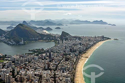  Vista geral da orla do Rio de Janeiro a partir da trilha do Morro Dois Irmãos  - Rio de Janeiro - Rio de Janeiro (RJ) - Brasil