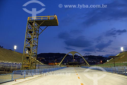  Vista do Sambódromo da Marquês de Sapucaí durante o ensaio técnico  - Rio de Janeiro - Rio de Janeiro (RJ) - Brasil