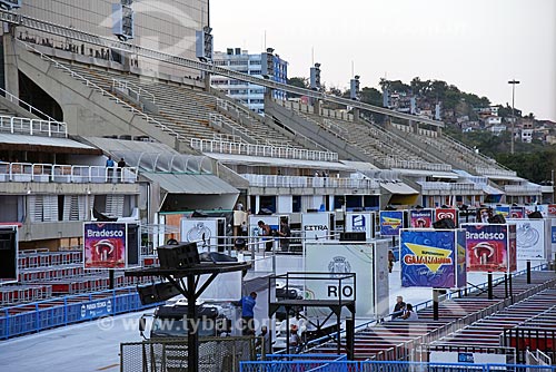  Placas de publicidade no Sambódromo da Marquês de Sapucaí (1984)  - Rio de Janeiro - Rio de Janeiro (RJ) - Brasil