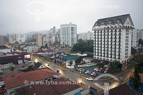  Vista do Hotel Tannenhof na esquina da Rua Visconde de Taunay com a Rua Henrique Meyer  - Joinville - Santa Catarina (SC) - Brasil