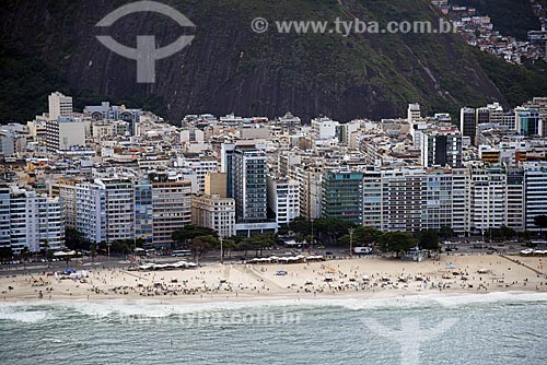  Foto aérea de prédios na orla da Praia de Copacabana  - Rio de Janeiro - Rio de Janeiro (RJ) - Brasil