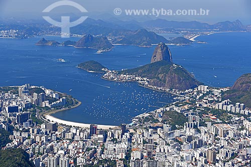  Foto aérea da Enseada de Botafogo com o Pão de Açúcar  - Rio de Janeiro - Rio de Janeiro (RJ) - Brasil