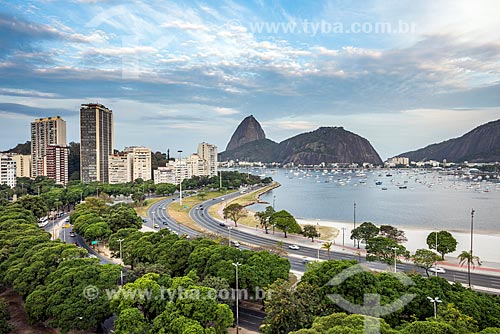  Vista da Enseada de Botafogo com o Pão de Açúcar ao fundo  - Rio de Janeiro - Rio de Janeiro (RJ) - Brasil