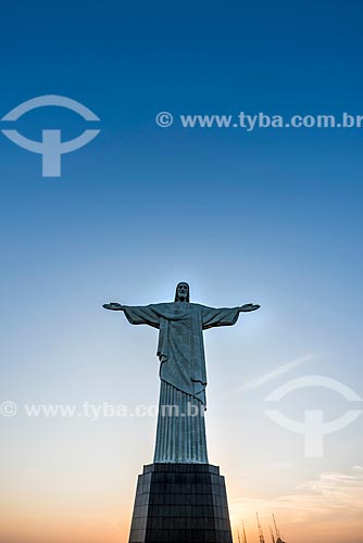  Vista do pôr do sol a partir do Cristo Redentor  - Rio de Janeiro - Rio de Janeiro (RJ) - Brasil