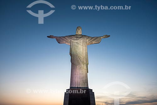  Vista do pôr do sol a partir do Cristo Redentor  - Rio de Janeiro - Rio de Janeiro (RJ) - Brasil