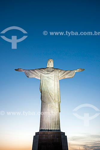  Vista do pôr do sol a partir do Cristo Redentor  - Rio de Janeiro - Rio de Janeiro (RJ) - Brasil