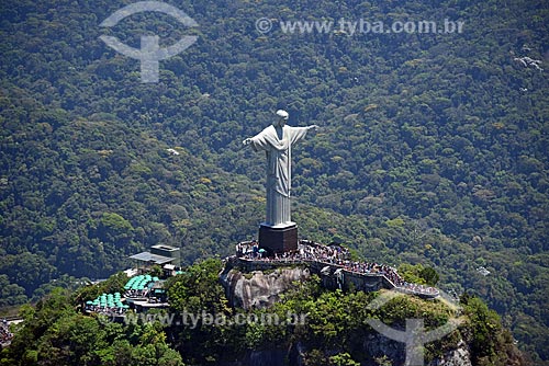  Foto aérea do Cristo Redentor  - Rio de Janeiro - Rio de Janeiro (RJ) - Brasil