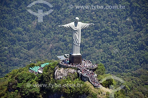  Foto aérea do Cristo Redentor  - Rio de Janeiro - Rio de Janeiro (RJ) - Brasil