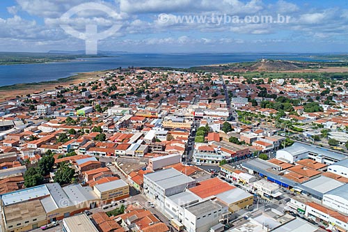  Foto feita com drone da cidade de Petrolândia com o Rio São Francisco ao fundo  - Petrolândia - Pernambuco (PE) - Brasil