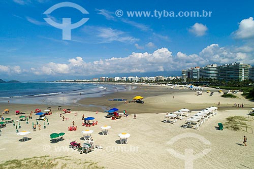  Foto feita com drone da Praia da Riviera de São Lourenço  - Bertioga - São Paulo (SP) - Brasil