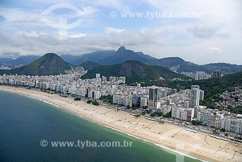  Foto aérea da orla da Praia de Copacabana  - Rio de Janeiro - Rio de Janeiro (RJ) - Brasil