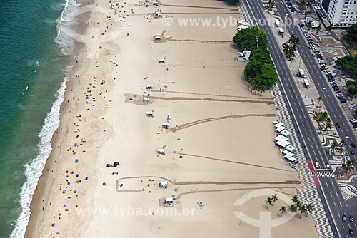  Foto aérea da orla da Praia de Copacabana  - Rio de Janeiro - Rio de Janeiro (RJ) - Brasil