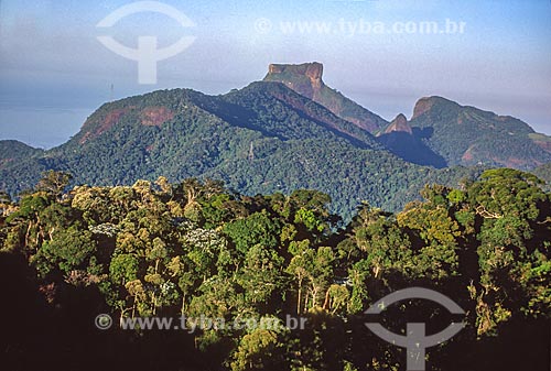  Vista da Pedra da Gávea a partir do Parque Nacional da Tijuca - década de 2000  - Rio de Janeiro - Rio de Janeiro (RJ) - Brasil