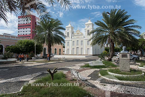  Vista da Praça do Rosário com o Santuário de Nossa Senhora do Rosário (1864) ao fundo  - Caicó - Rio Grande do Norte (RN) - Brasil