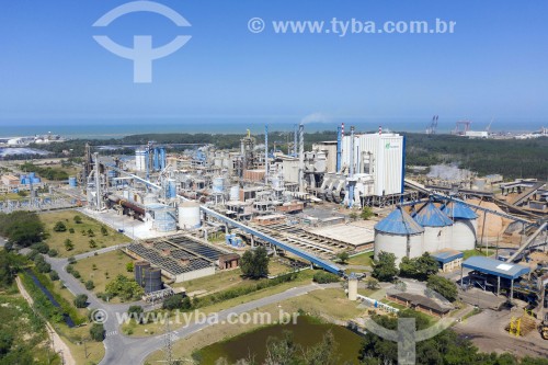 Foto feita com drone das instalações da Chemtrade Logisticse da Fábrica da Suzano Celulose - Aracruz - Espírito Santo (ES) - Brasil