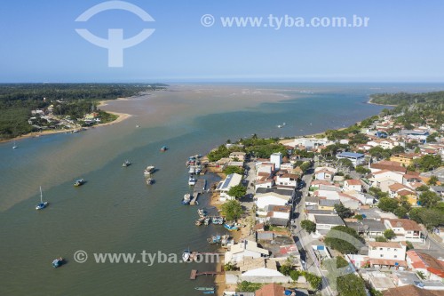 Foto feita com drone da foz do Rio Piraquê-Açu - Aracruz - Espírito Santo (ES) - Brasil