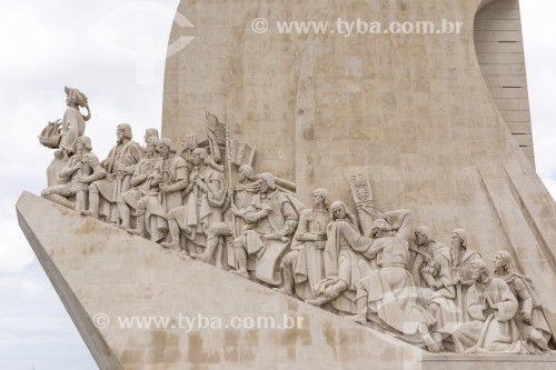 Detalhe do Padrão dos Descobrimentos (Monumento aos Descobrimentos) - Lisboa - Distrito de Lisboa - Portugal