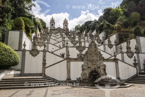 Escadaria do Santuário de Bom Jesus do Monte - Braga - Distrito de Braga - Portugal