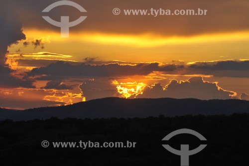 Pôr do Sol na Serra da Canastra - São João Batista do Glória - Minas Gerais (MG) - Brasil