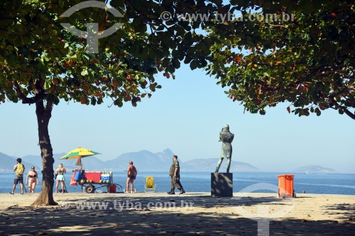 Vista da Praia Vermelha com a Escultura à Frédéric Chopin (1944) - Rio de Janeiro - Rio de Janeiro (RJ) - Brasil