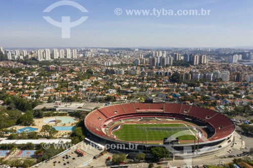 Foto feita com drone do Estádio Cícero Pompeu de Toledo (1960) - também conhecido como Estádio do Morumbi  - São Paulo - São Paulo (SP) - Brasil