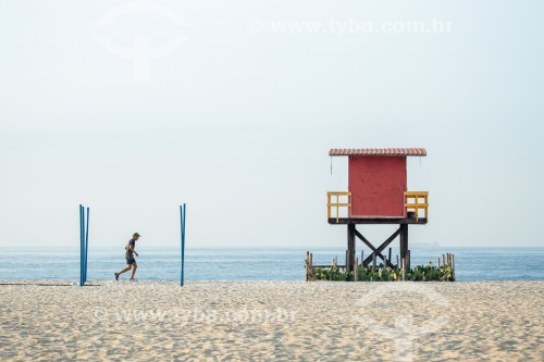 Guarita de salva-vidas na Praia de Copacabana - Rio de Janeiro - Rio de Janeiro (RJ) - Brasil