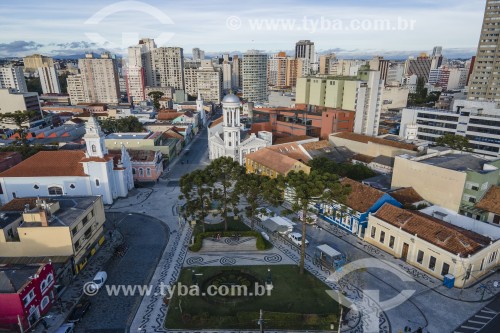 Foto feita com drone da Praça Garibaldi - Curitiba - Paraná (PR) - Brasil