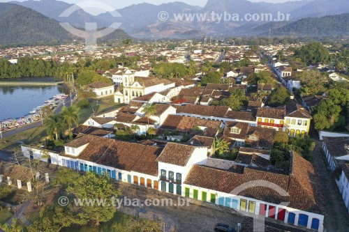 Foto feita com drone do centro histórico da cidade de Paraty  - Paraty - Rio de Janeiro (RJ) - Brasil