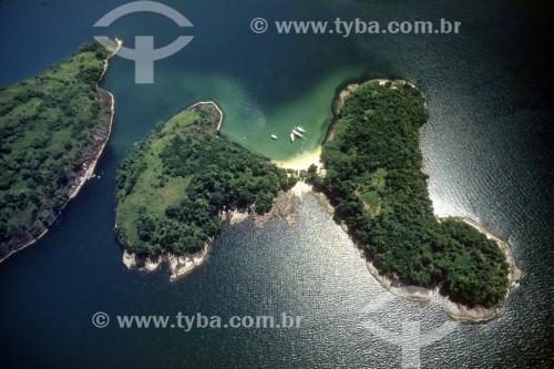 Vista aérea da Ilha de Paquetá - Baía de Ilha Grande - Angra dos Reis - Rio de Janeiro (RJ) - Brasil