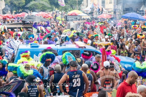 Foliões durante o Concurso folião original - Cinelândia - Rio de Janeiro - Rio de Janeiro (RJ) - Brasil