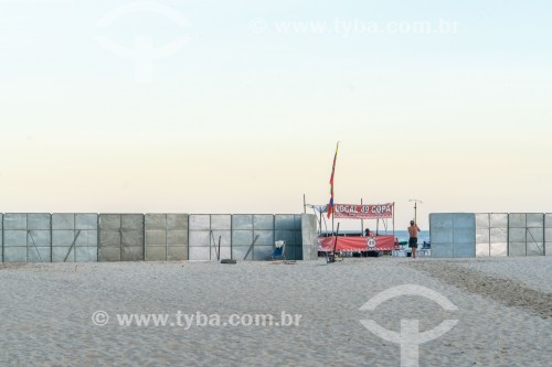 Tapumes instalados para evento na Praia de Copacabana - Rio de Janeiro - Rio de Janeiro (RJ) - Brasil