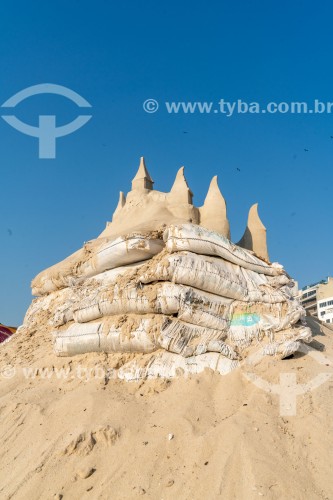 Castelo de areia na Praia de Copacabana - Rio de Janeiro - Rio de Janeiro (RJ) - Brasil