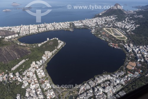 Vista aérea da Lagoa Rodrigo de Freitas - Rio de Janeiro - Rio de Janeiro (RJ) - Brasil