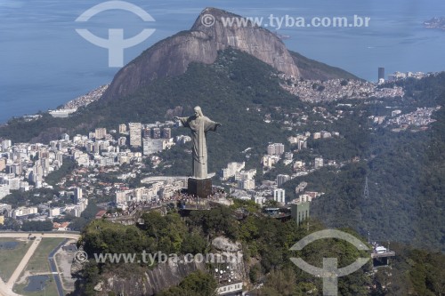 Vista aérea do Cristo Redentor - Rio de Janeiro - Rio de Janeiro (RJ) - Brasil