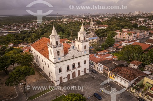 Foto feita com drone da Catedral Basílica Nossa Senhora das Neves - João Pessoa - Paraíba (PB) - Brasil