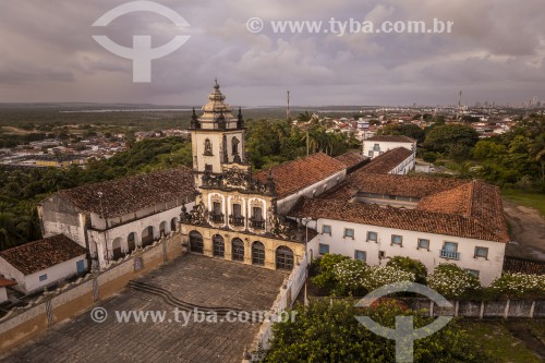 Foto feita com drone da Fachada do Convento e Igreja de São Francisco (1588) - parte do Centro Cultural São Francisco - João Pessoa - Paraíba (PB) - Brasil