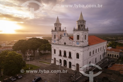 Foto feita com drone da Catedral Basílica Nossa Senhora das Neves - João Pessoa - Paraíba (PB) - Brasil