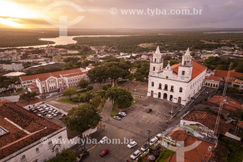 Foto feita com drone da Catedral Basílica Nossa Senhora das Neves - João Pessoa - Paraíba (PB) - Brasil